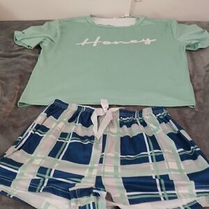 Kids Green and Blue Pajama Set
